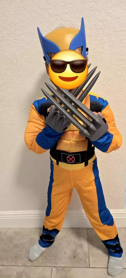 Child Wolverine Cosplay Costume | Luxury Mask Jumpsuit for Halloween & New Year