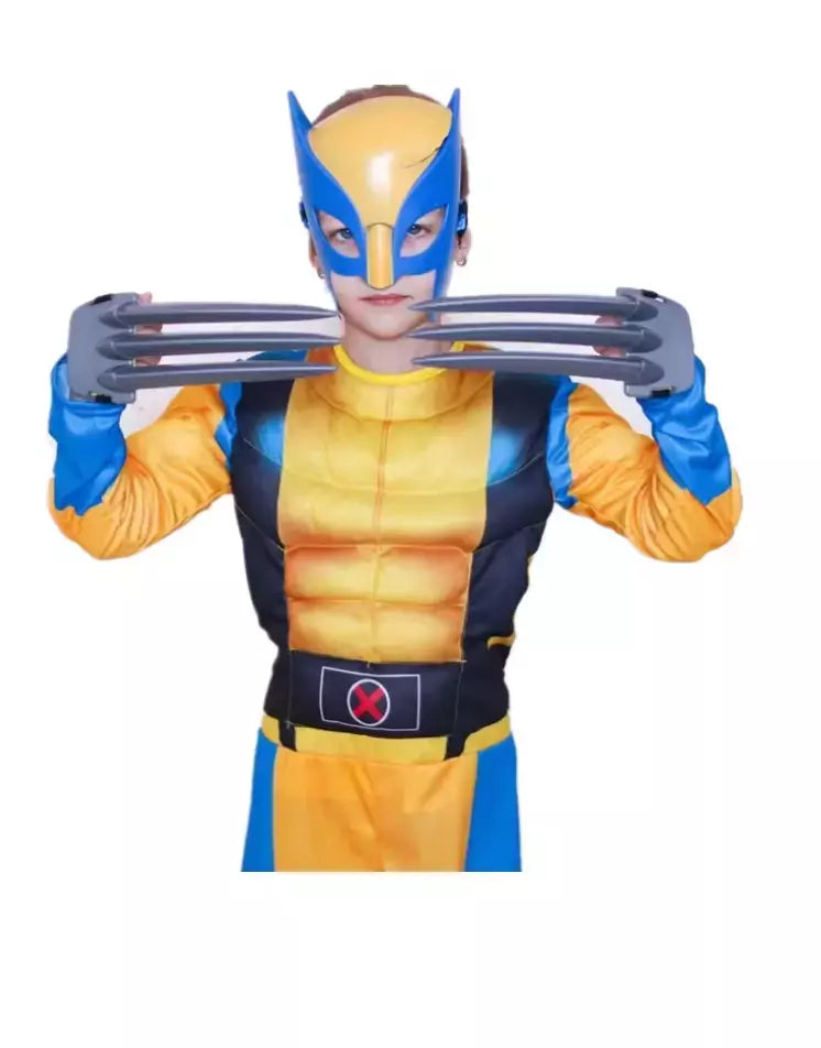 Child Wolverine Cosplay Costume | Luxury Mask Jumpsuit for Halloween & New Year